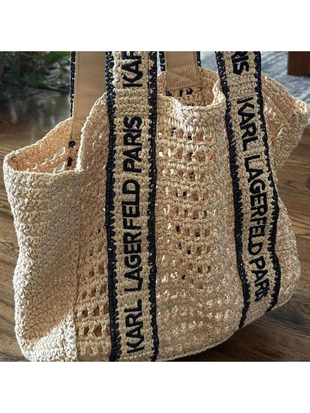 🖤🌾 Karl Lagerfeld Paris Raffia Tote - Picture 7 of 7